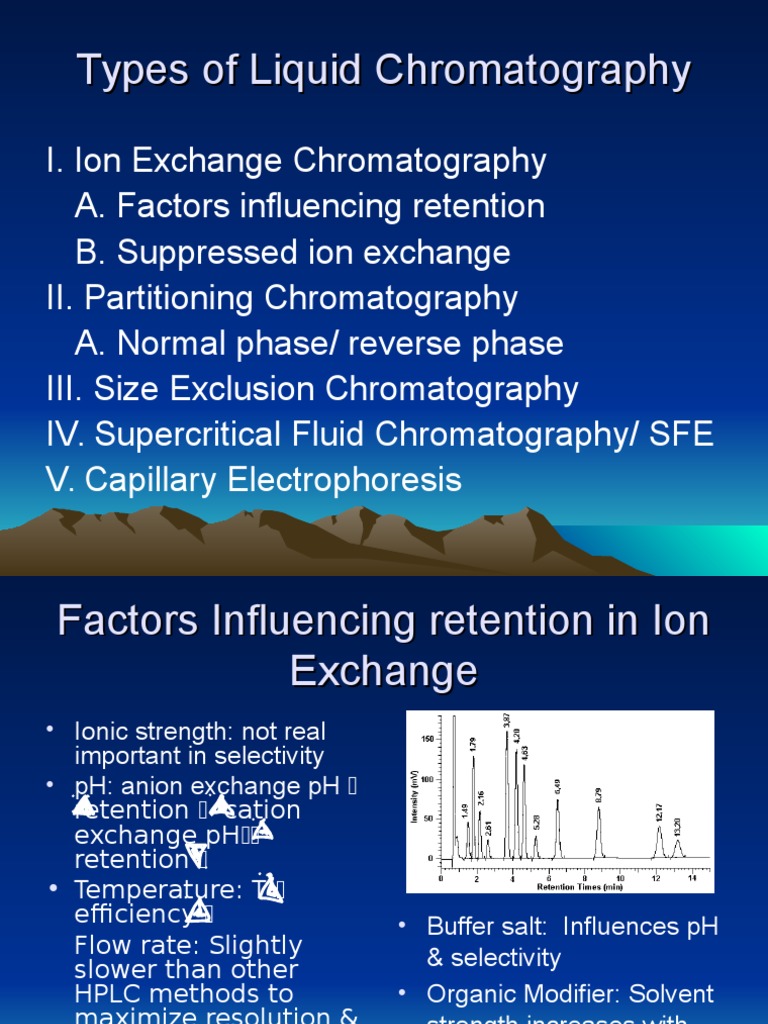 Types of Liquid Chromatography PDF Chromatography High