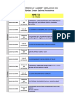 Horarios Conferencias, Talleres y Simuladores 4,5 y 6 de Octubre 2016