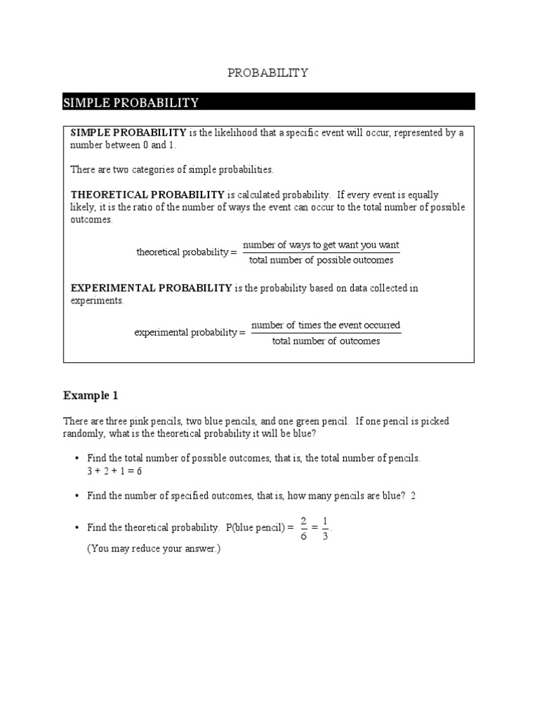 Probability | PDF | Probability | Experiment