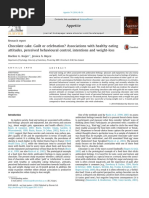 Chocolate Cake. Guilt or Celebration? Associations With Healthy Eating Attitudes, Perceived Behavioural Control, Intentions and Weight-Loss