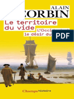 Territoire Du Vide Le Corbin Alain