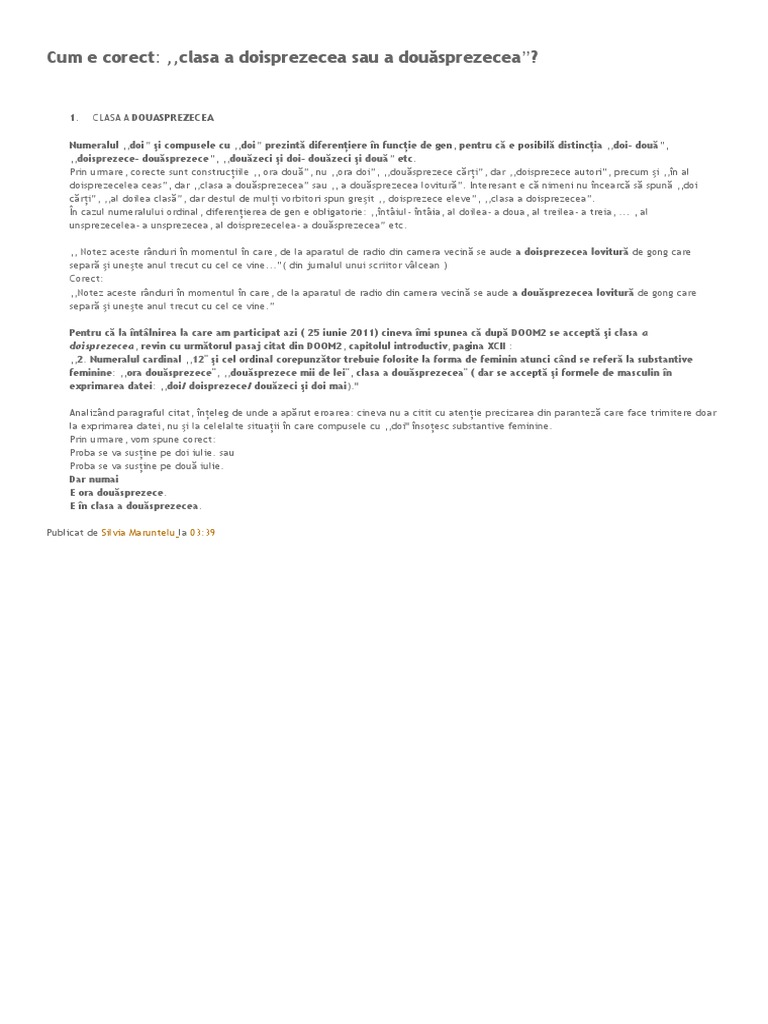 Cum e Corect | PDF