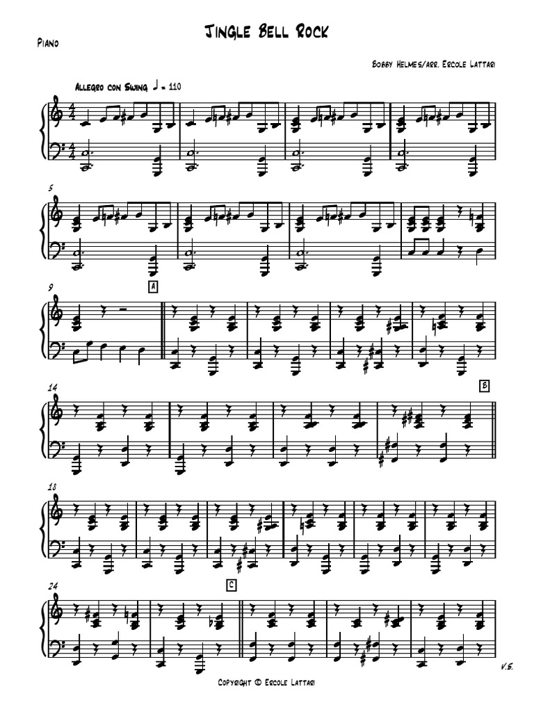Jingle Bells Rock Spartito Pianoforte Pdf