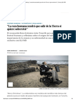 Entrevista A Stephen Hawking - "La Raza Humana Tendrá Que Salir de La Tierra Si Quiere Sobrevivir" - Ciencia - EL PAÍS PDF