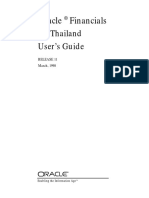 Oracle Financials: For Thailand User's Guide
