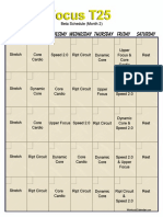 T25 Workout Calendar Month 2 PDF