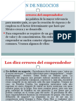 9.errores en Plan de Negocios