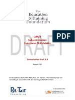 DRAFT Functional Skills maths subject content