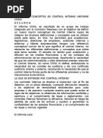 Nuevo marco de control interno COSO