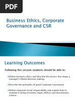 Lecture 1 Business Ethics, Corporate Governance & CSR