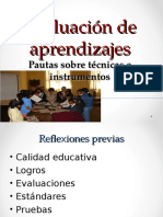 Pautas para Evaluacion de Aprendizajes Lunes