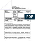 Programa Del Curso de Psicologia Industrial Codigo 022 PDF