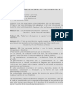 Principios Básicos Del Derecho Civil en Venezuela