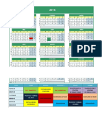 Calendario 2016 en Excel