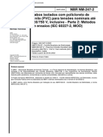 NBR 247 - Cabos Isolados Com Policloreto de Vinila (PVC) para Tensoes Nominais Ate 450 750 V Incl PDF