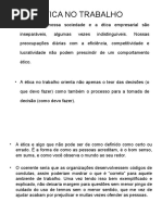 Ética No Trabalho