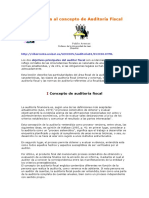 Aproximación Al Concepto de Auditoría Fiscal