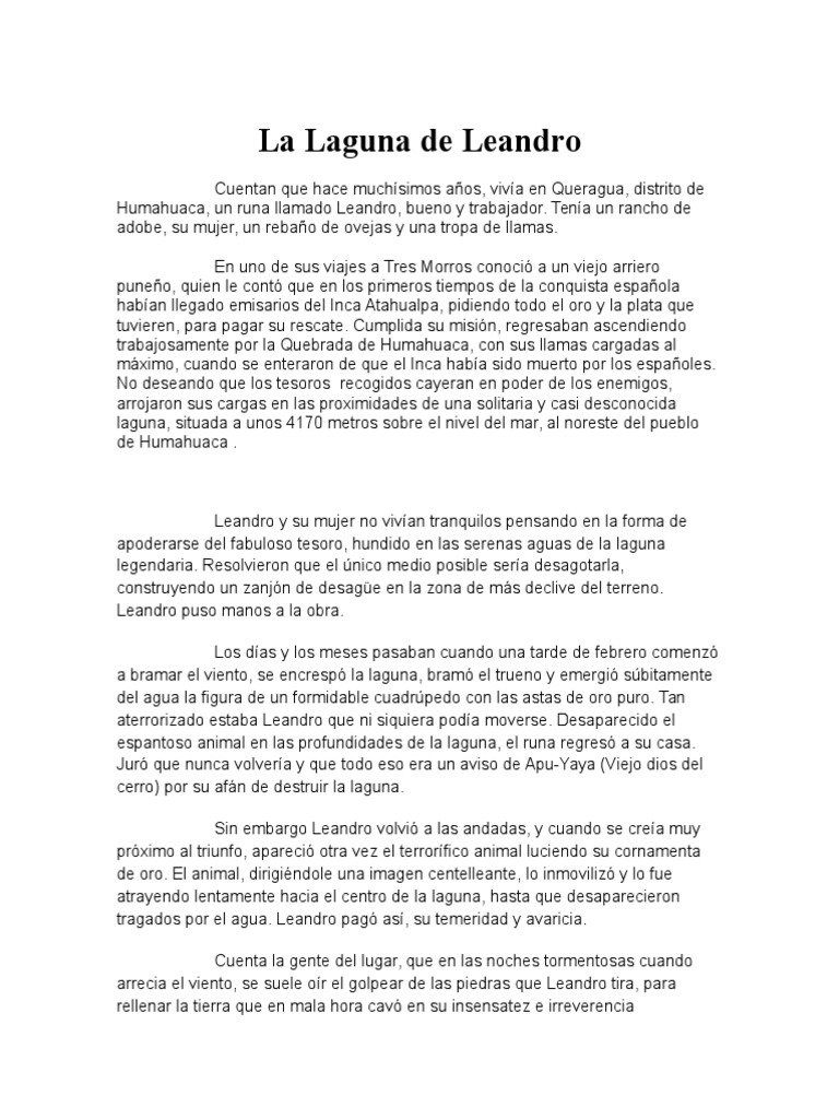 La Laguna de Leandro PDF