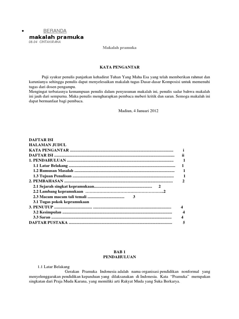 Makalah Pramuka Beranda