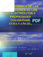 Termodinámica de Las Disoluciones de Los No Electrolitos Y Propiedades Coligativas TEMA 5-AÑ0 2013