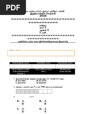 Matematik Tahun 4 Sjkt Pdf