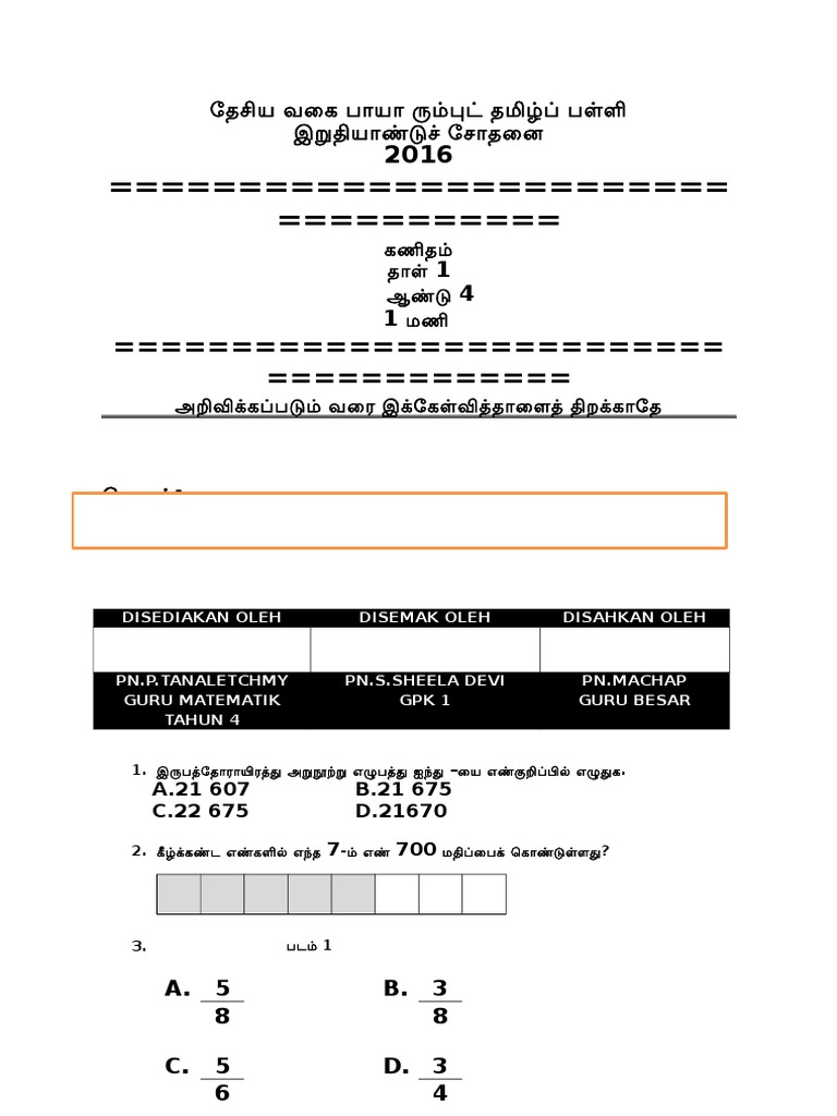 Soalan Matematik Tahun 5 Scribd - Betrumz