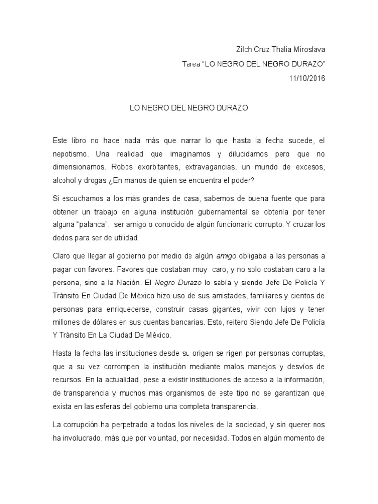El Negro Durazo | PDF