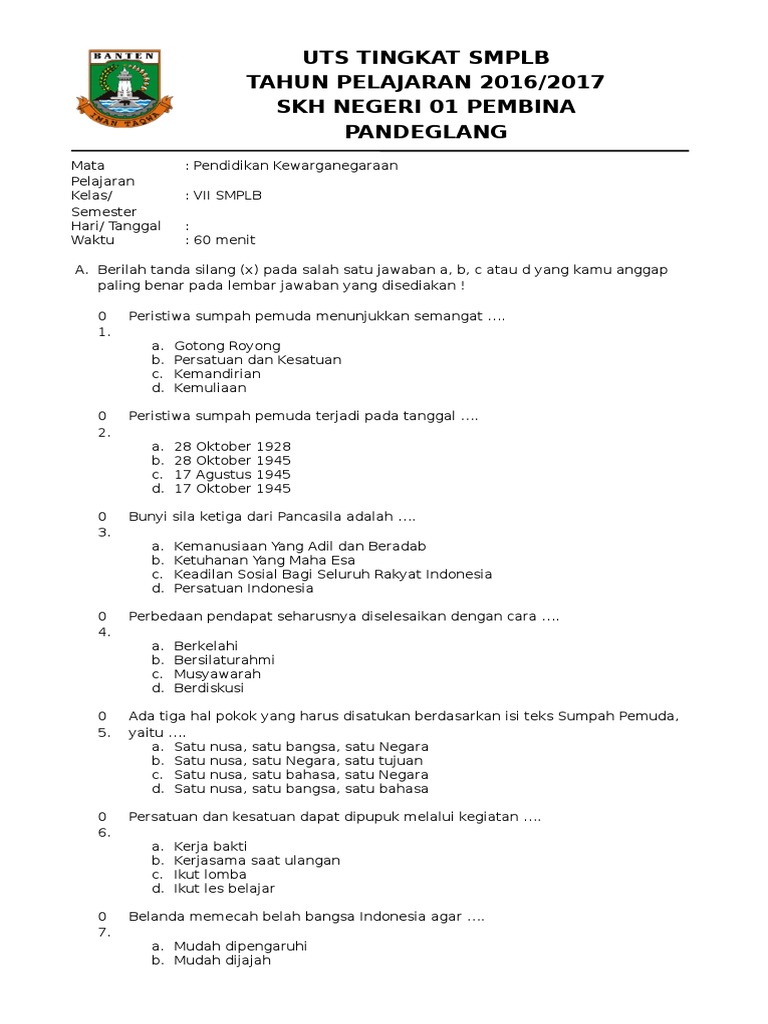 Soal Smplb Tunagrahita Contoh File Guru