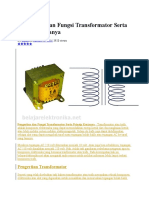 Pengertian Dan Fungsi Transformator Serta Prinsip Kerjanya