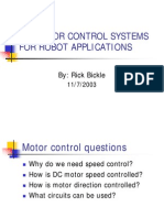 dc motor control for robotics applications