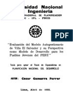 Evaluación Del Modelo Autogestionario de Villa El Salvador
