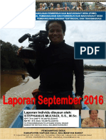 Monthly Individual Report P3MD - Stephanus Mulyadi - TA PSD Kapuas Hulu September 2016