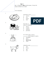 Paper 1 Four Possible Answers. Choose The Best Answer From The Answers Marked A, B, C and D. Questions 1 - 4 Best Word To Fill in The Blanks