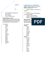 Lista de Alimentos DS