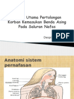 Prinsip Utama Pertolongan Korban Kemasukan Benda Asing Pada