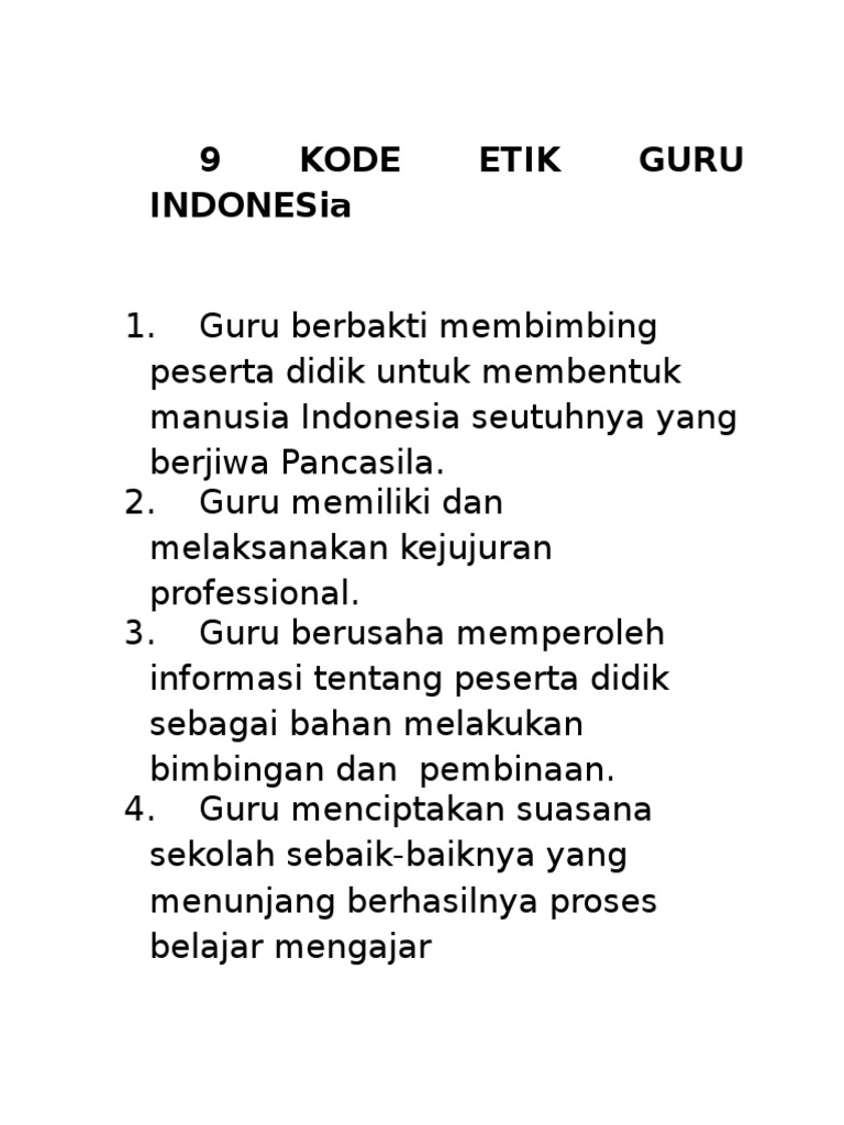 9 KODE ETIK GURU INDONESia.docx