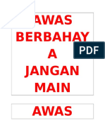 Awas Berbahay A Jangan Main Awas