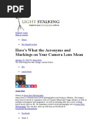 Here’s What the Acronyms and Markings on Your Camera Lens Mean