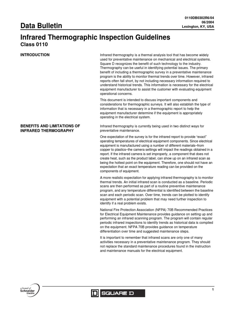 IR Thermographic Inspection Guide PDF | PDF | Thermography | Infrared