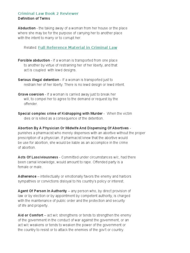 law-definition-of-terms-criminal-law-book-2-reviewer-pdf