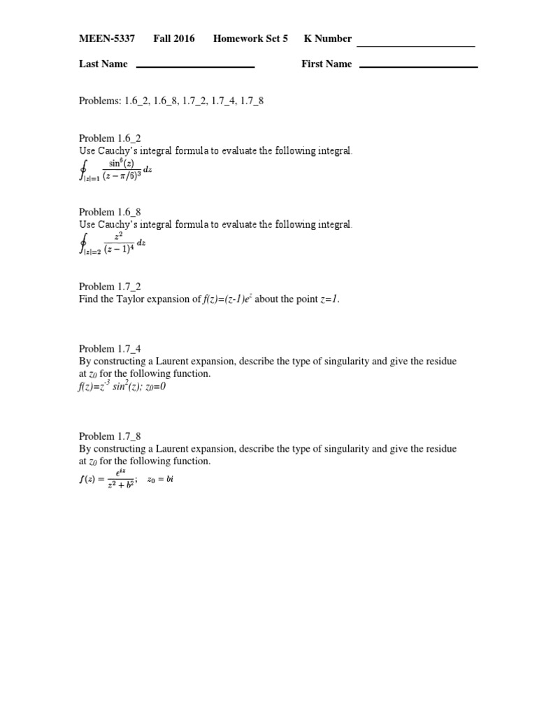 Homework Set 5 2016 PDF | PDF | Teaching Methods & Materials