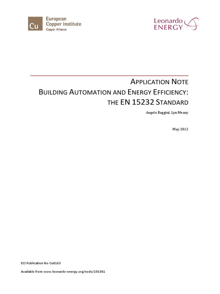 2012 BUILDING AUTOMATION AND ENERGY EFFICIENCY - THE EN 15232 STANDARD ...