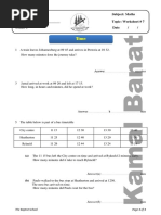 Worksheet 7 Time