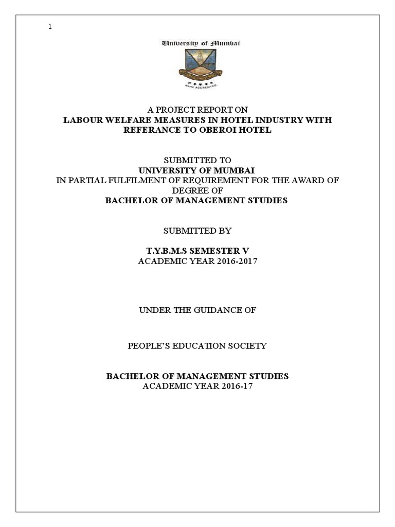 My Black Book Project Saylee Survey Methodology Hotel