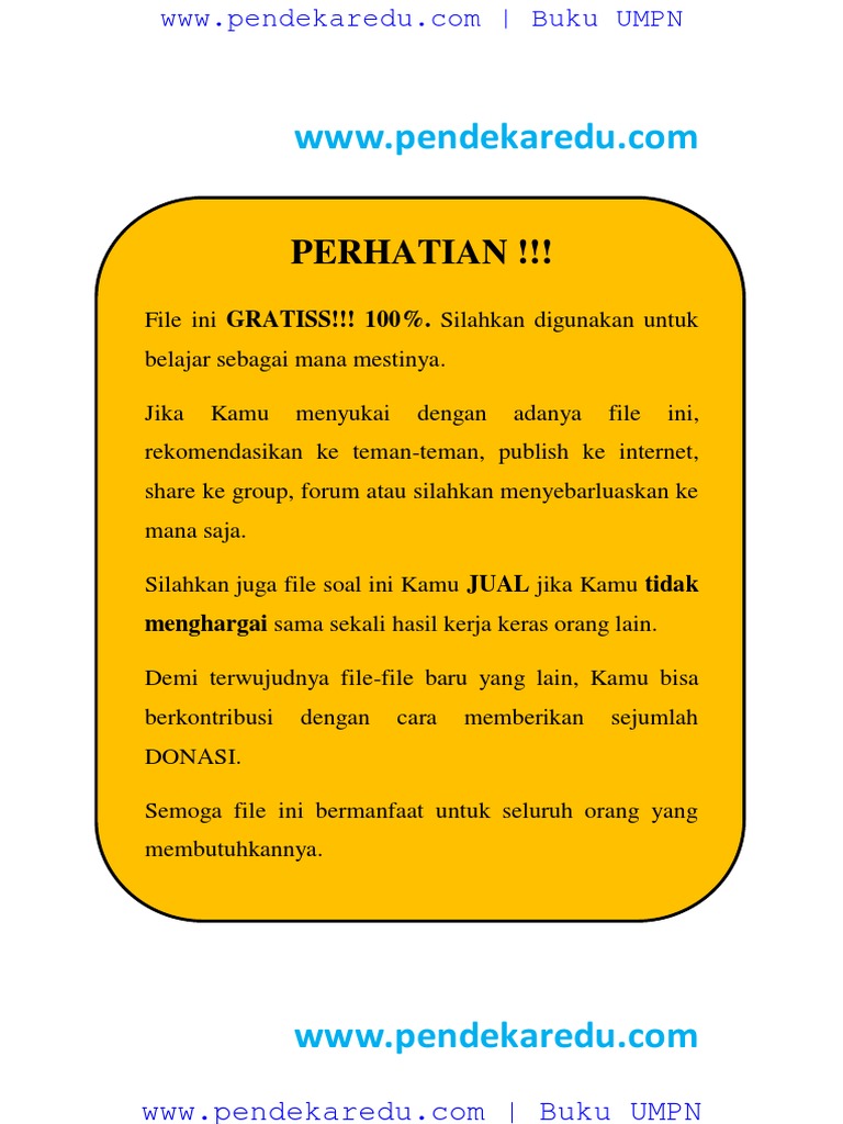 Soal Spa Polines 2014