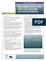 20 Food Processing FruitVegetable Waste Reduction Factsheet PDF