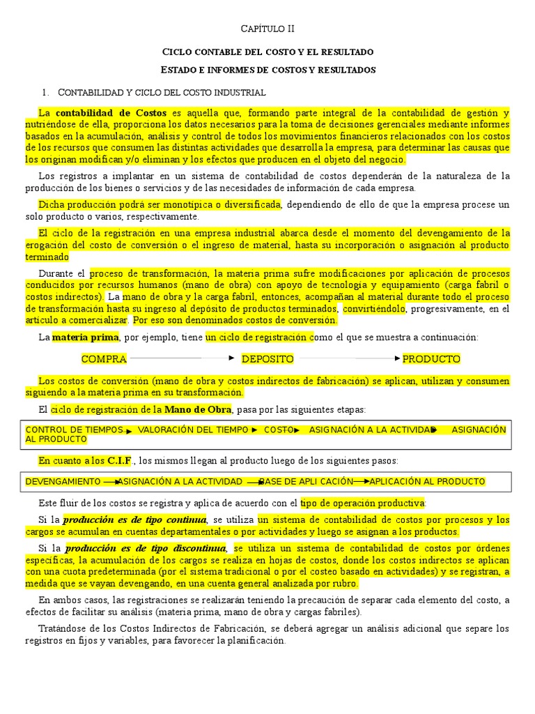 Contabilidad de Costos y Ciclo Industrial | PDF | Costo | Contabilidad