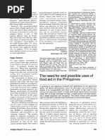 The Need for and Possible Uses of Food Aid in the Philippines 1988 Food Policy