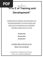 A To Z of Training and Development - Priyanka Shah