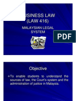 Business Law - Malaysian Legal System